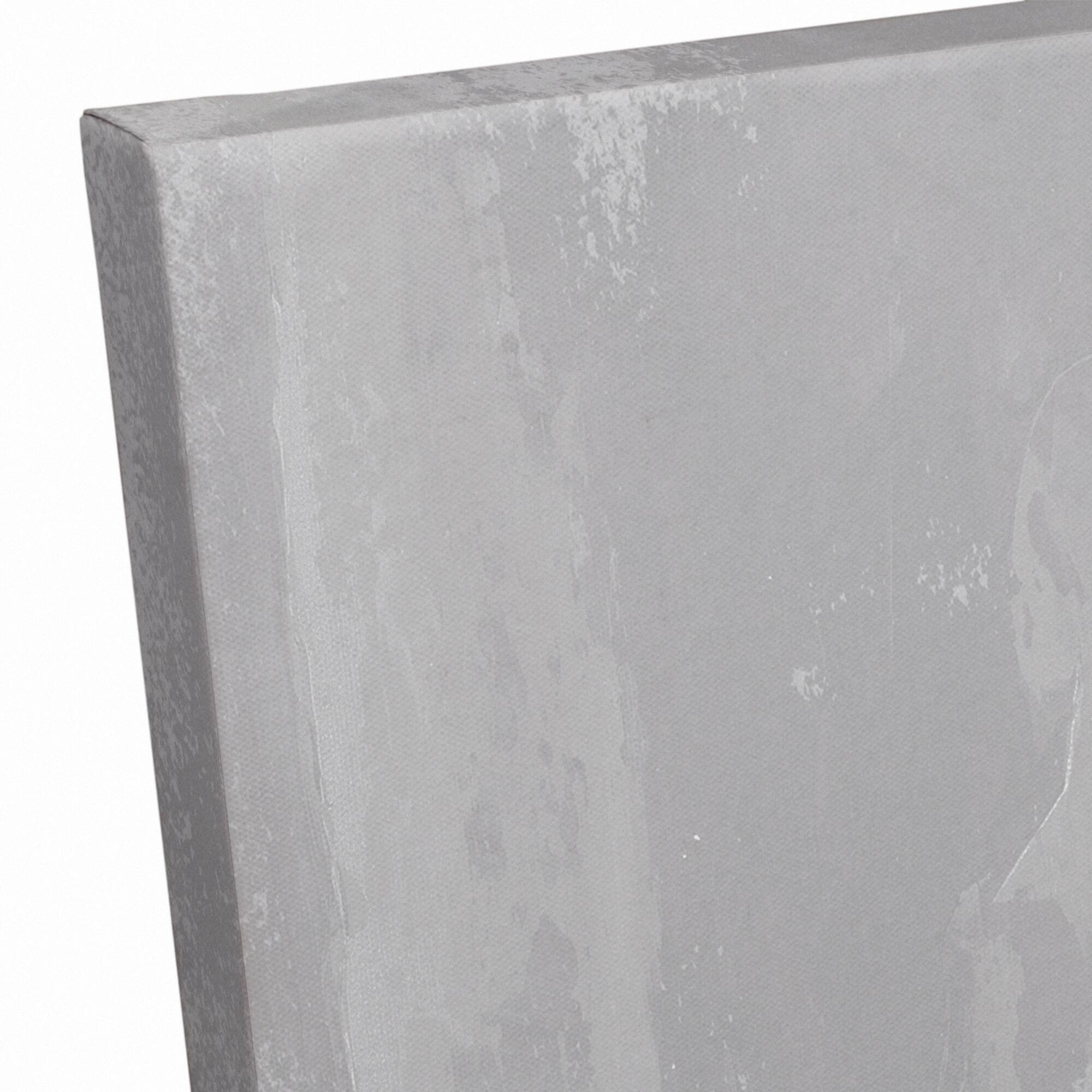 Flowers On Distressed Gray Canvas Wall Art
